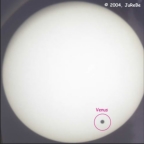 Venustransit am 08.06.2004 - 08:48 Uhr: Etwas �ber 1 Stunde seit Beginn des Transits ist vergangen.
